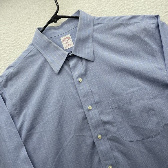 Brooks Brothers Other - Brooks Brothers Dress Shirt Mens 17.5 6/7 Blue Glen Plaid Button Down 346 Preppy